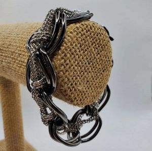 Chunky PREMIER DESIGNS silver tone bangle .